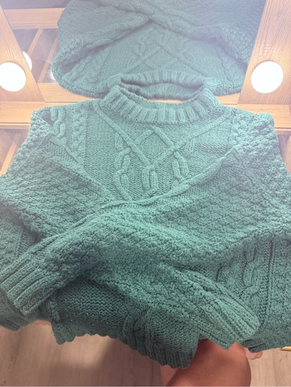 Aerie Cable-Knit Green Women's Sweater